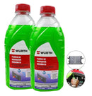 Kit 2 Fluidos Aditivo Radiador Com Monoetilienoglicol Wurth Cor Verde